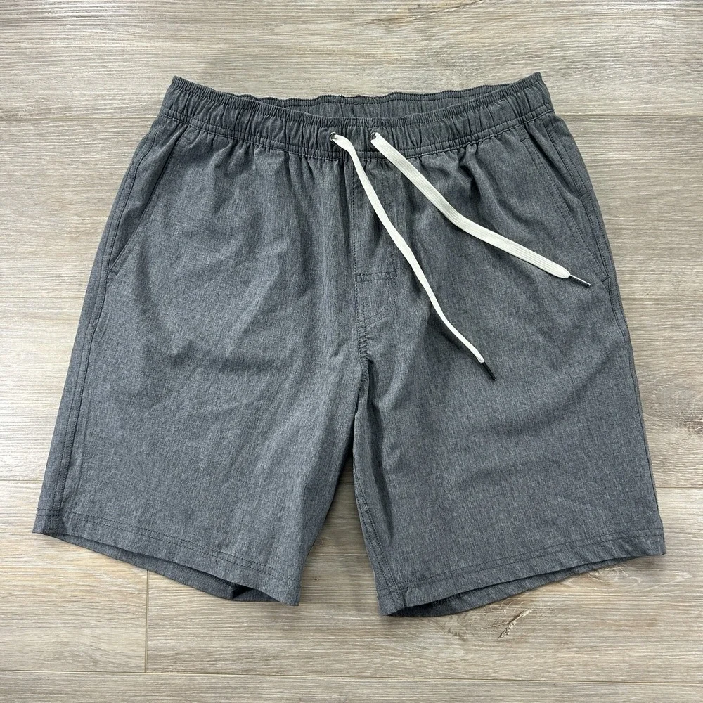 Fair Harbor Swim Trunks Mens Large Gray Drawstring Pockets Resort Beach Preppy